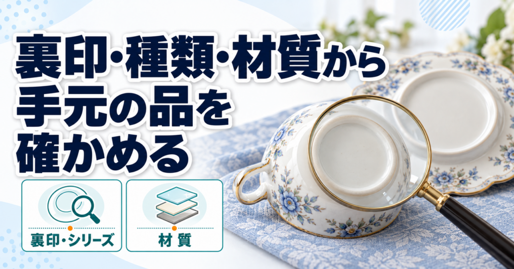 裏印・シリーズと材質から手元のノリタケ食器を確かめる